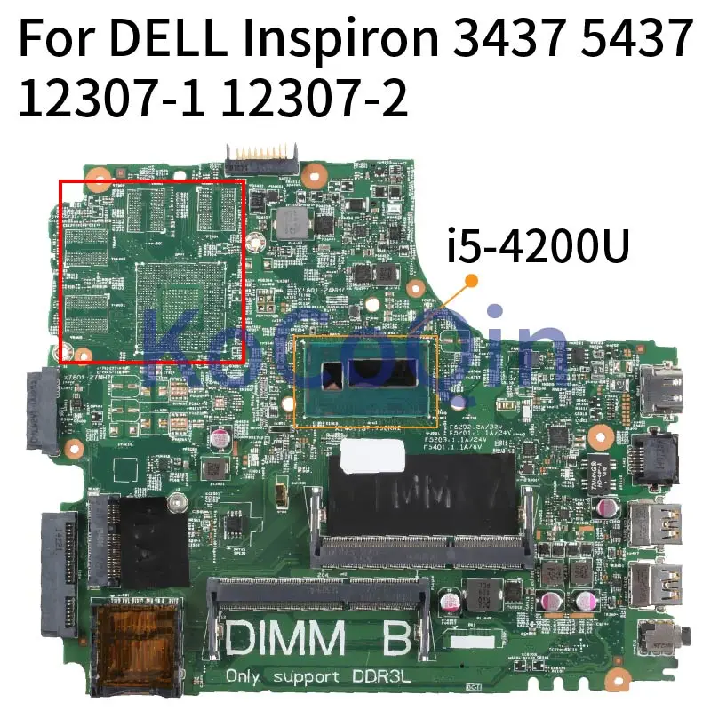 

DOE40-HSW 12307-1 12307-2 для DELL Inspiron 14R 5437 3437 материнская плата для ноутбука 0YGRK4 0Y3JGV 09DJXD i3 i7 Материнская плата для ноутбука