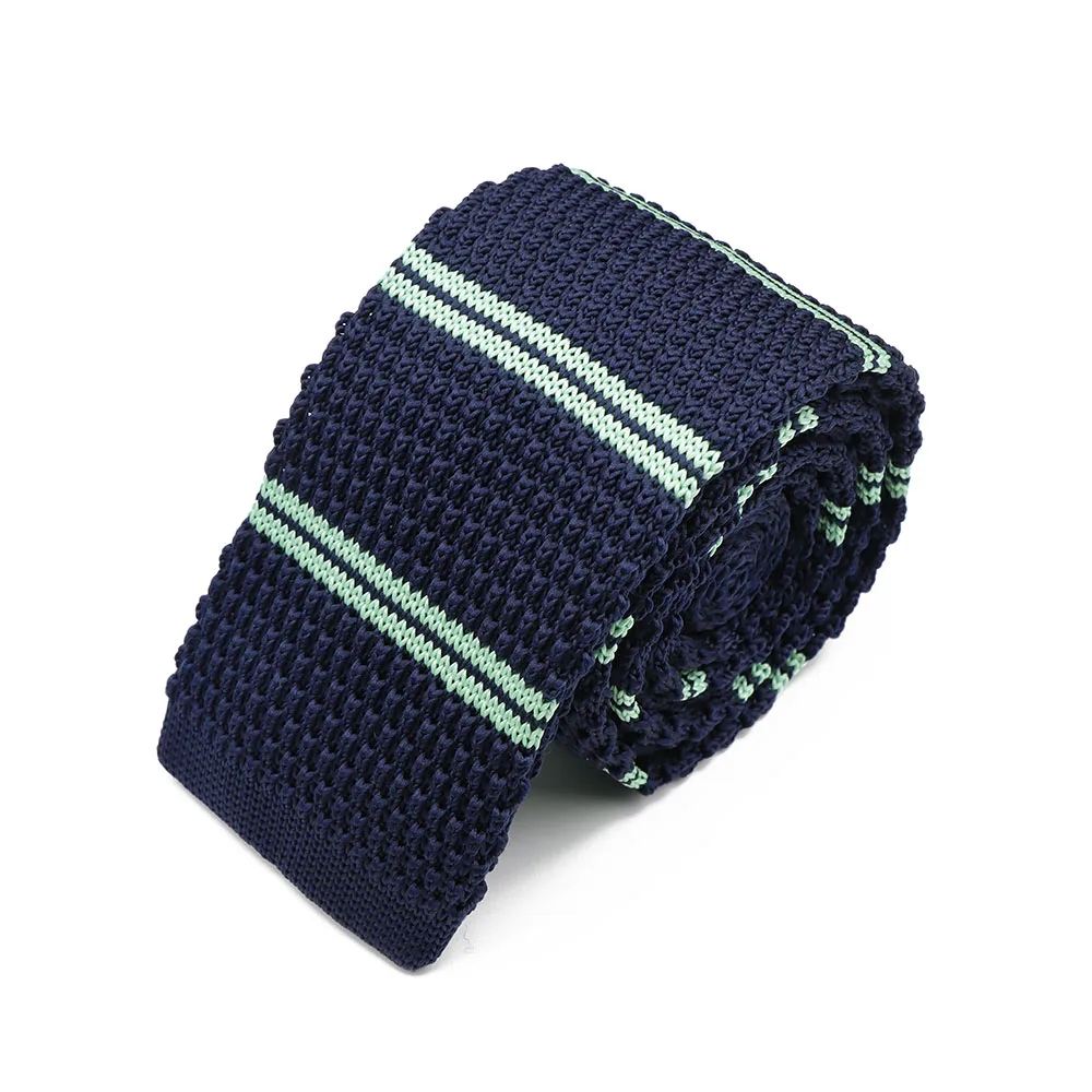 New 5.5cm Knitted Tie for Men and Women in Red Green Grey Striped Colorful Pattern Slim Fit Narrow Winter Tie Accessories Gift