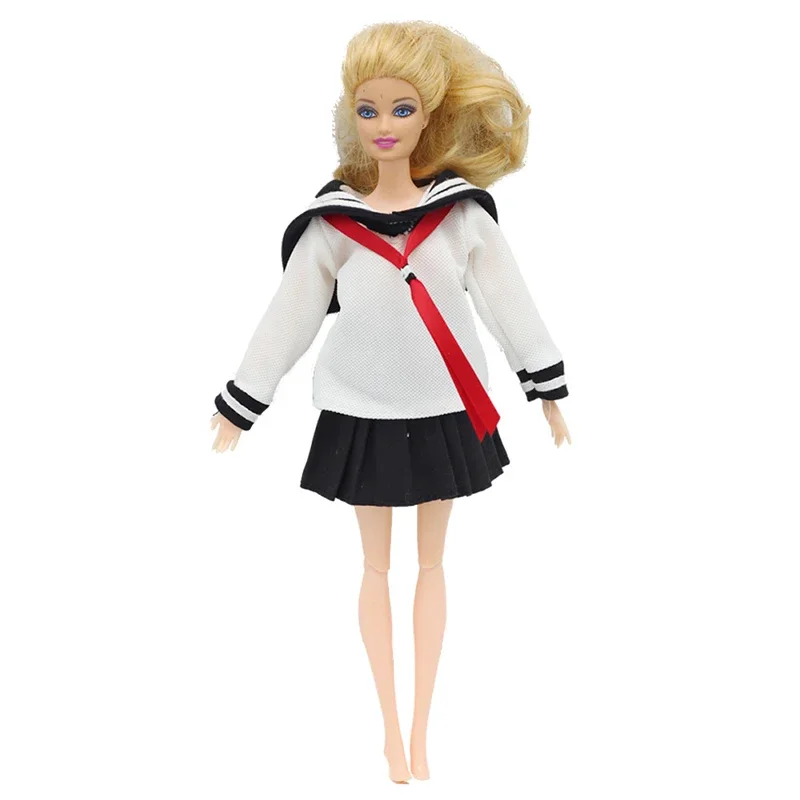 1/6 BJD Dolls School Uniforms for 30cm Dolls Clothes Pleated Skirt Sailor Suit Baby Outfits Accessories Girls Gifts Toys doll accessories,doll clothes,doll clothes accessories,barbie doll clothes