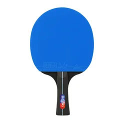 Enhanced Table Tennis Racket with Long Handle and Blue Rubber Grip (1 pcs FL)