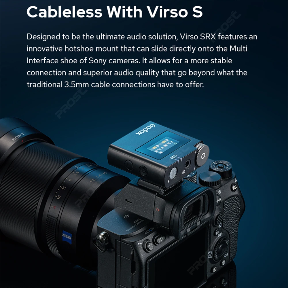 Godox Virso 무선 마이크, 인터뷰 녹화용, Virso S 송신기, 용 리시버 라발리에 마이크, M1 M2, 2.4GHz