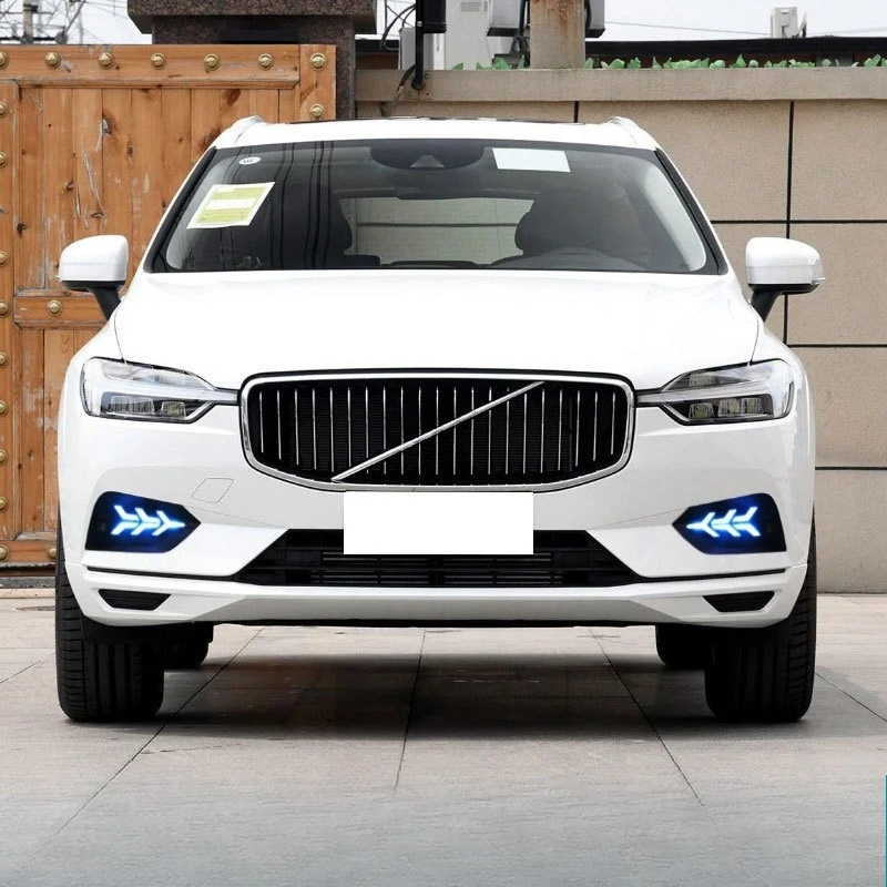 DRL for Volvo XC60 2018-2019 Car Led Daytime Running Light Streamer Steering Front Fog Light Modified 12V Daylights Night Blue detail image 3
