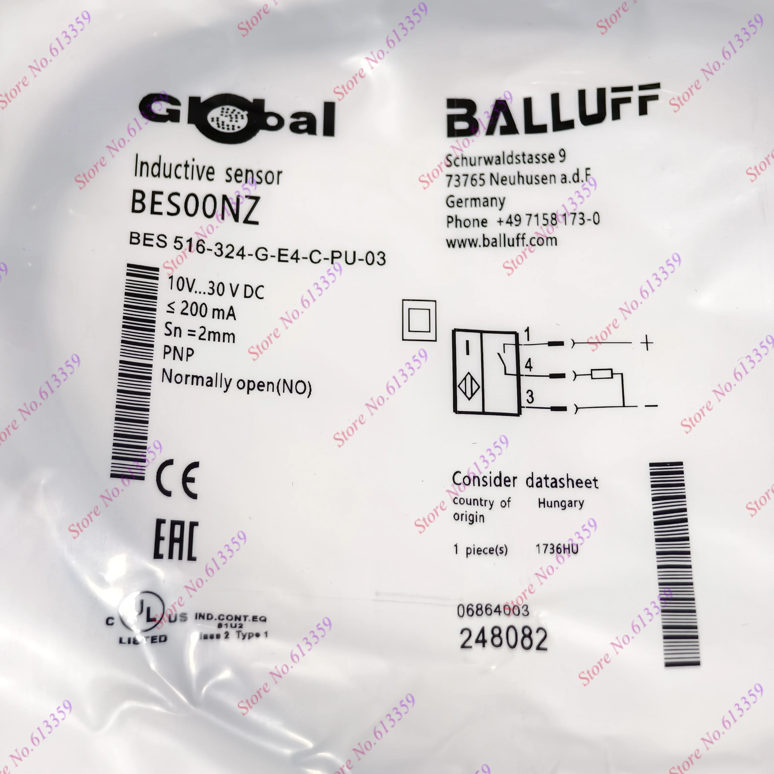 BES 516-324-G-E4-C-PU-02 /03/05 Balluff New High-Quality