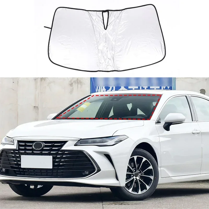 

For Toyota Avalon 2023 Silver Tape Car Front Glass Anti-UV Sunshade Car Accessories