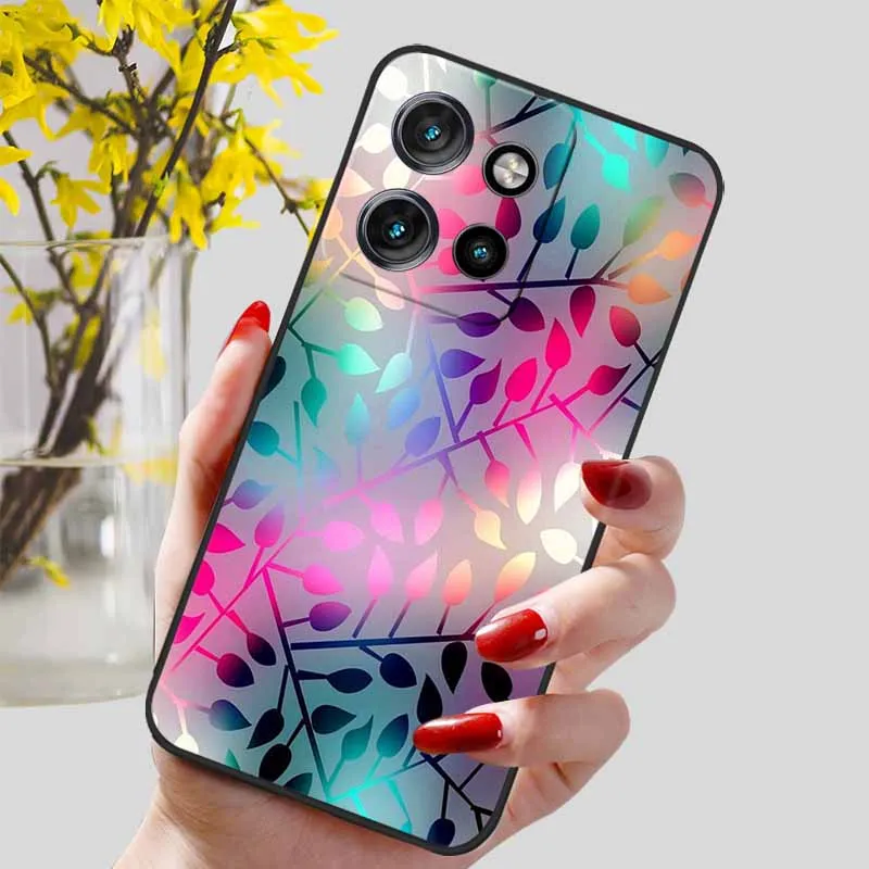 Elegant Marble Design Soft Silicone Phone Case with Protective Black TPU Bumper