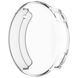 Premium Soft TPU Protective Shell and Screen Protector Case for Smartwatch - Full Coverage Accessory (Transparent)