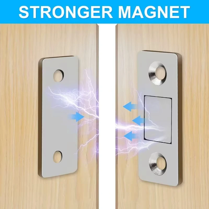 Magnetic Door Catch Ultra-Thin Cabinet Catches Door Closed Magnets Sheet Adhesive Closet Drawer Window Magnet Latches