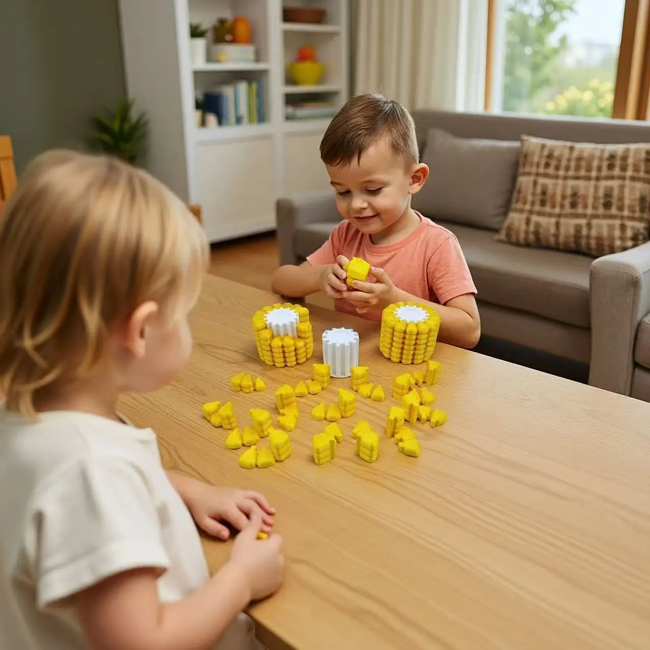 Corn-Shaped 3D Puzzle Set - 18-Piece Brain Teaser & Unique Decorative Gift