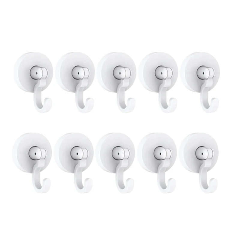 Powerful Adhesive Ceiling Hooks, 10 Packs No Damage Wall Hooks Shower