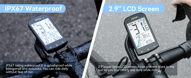 Computer Da Bicicletta CYCPLUS GPS - Senza Fili, Impermeabile IPX6, ANT+, Bluetooth 5.0, Compatibile Con Strava, Per Ciclismo