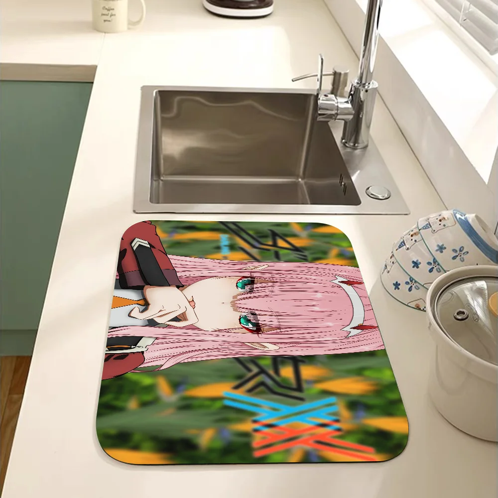Zero Two Kitchen Dish Mat Absorbent Dining Table Mats Retro Non-slip Placemat Coffee Dish Tableware Mat For Home Decor 4