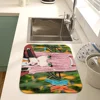 Zero Two Kitchen Dish Mat Absorbent Dining Table Mats Retro Non-slip Placemat Coffee Dish Tableware Mat For Home Decor 4