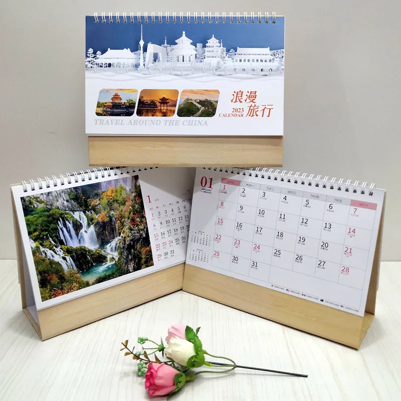 

2023 Company Holiday Zodiac Calendar Advertising Desk Calendar Logo Hot Stamping Calendar Wholesale Holiday Zodiac Calendar