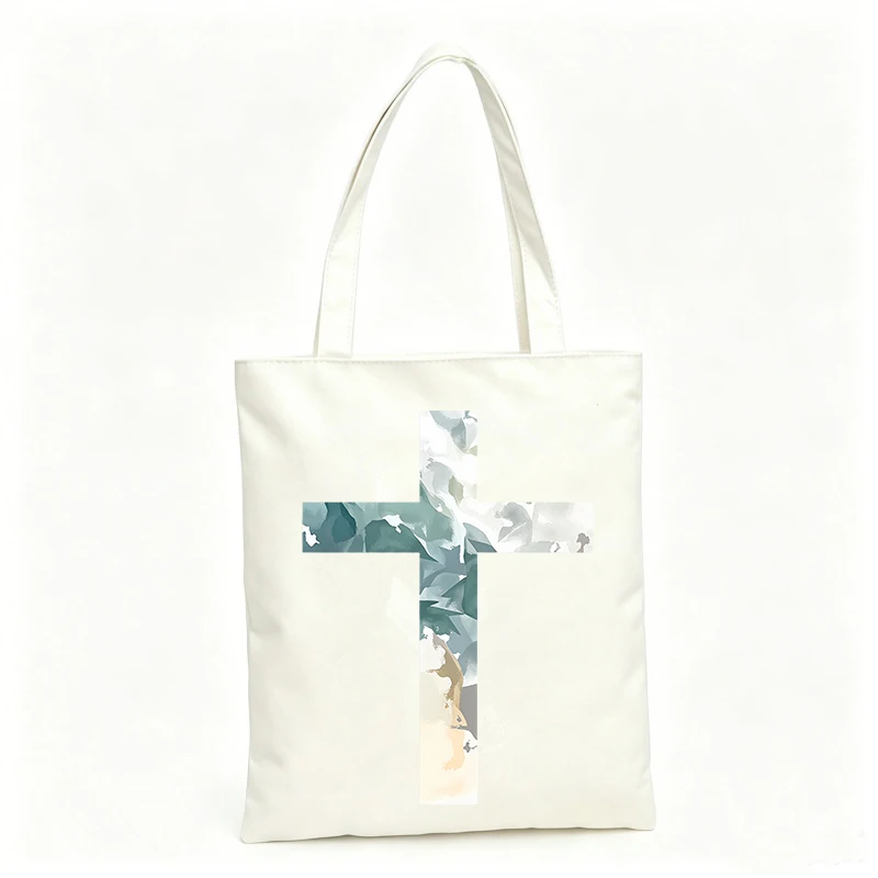Artistic Abstract Cross Pattern Women's Canvas Tote Bag
