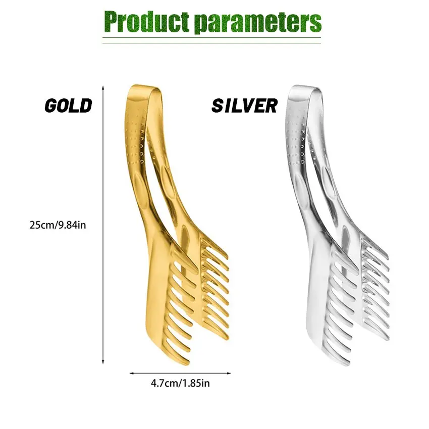 Stainless Steel Non-Stick Food Tongs Salad Beef Buffet Clamp Outdoor BBQ Clips Home Cooking Utensils Home Kitchen Tools