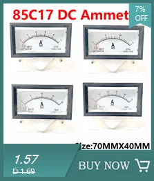 85C17 DC 1A 2A 3A 5A 10A 15A 20A 30A 50A 75A 100A Analoges Strom-Panel-Messgerät Amperemeter für Stromkreisprüfung Ampere-Tester-Messgerät – Detail 3