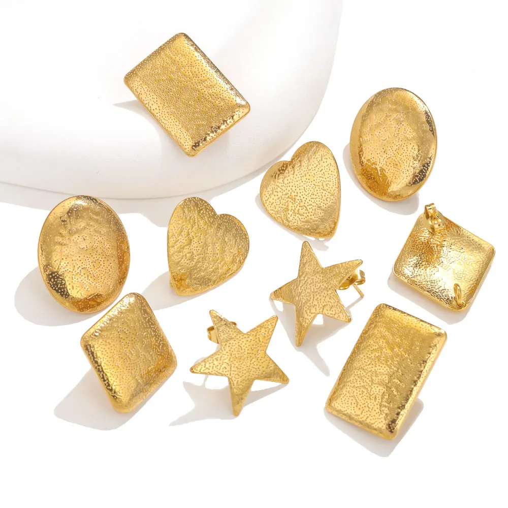 10pcs PVD 골드 도금 스테인레스 스틸 귀걸이 쥬얼리에 대 한 스 터 드 커..