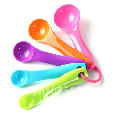 

5pcs/set Colorful Plastic Measuring Spoon Set Coffee Scoop Kitchen Cooking Flour Sugar Condiment Baking ToolsColorful Plastic M