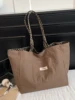 URUM Autumn Winter Large Capaci Canvas Bag Women's Single oulder Bag Tote Bag Faion Trend Double Layer Soft Handle