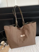 URUM Autumn Winter Large Capaci Canvas Bag Women's Single oulder Bag Tote Bag Faion Trend Double Layer Soft Handle