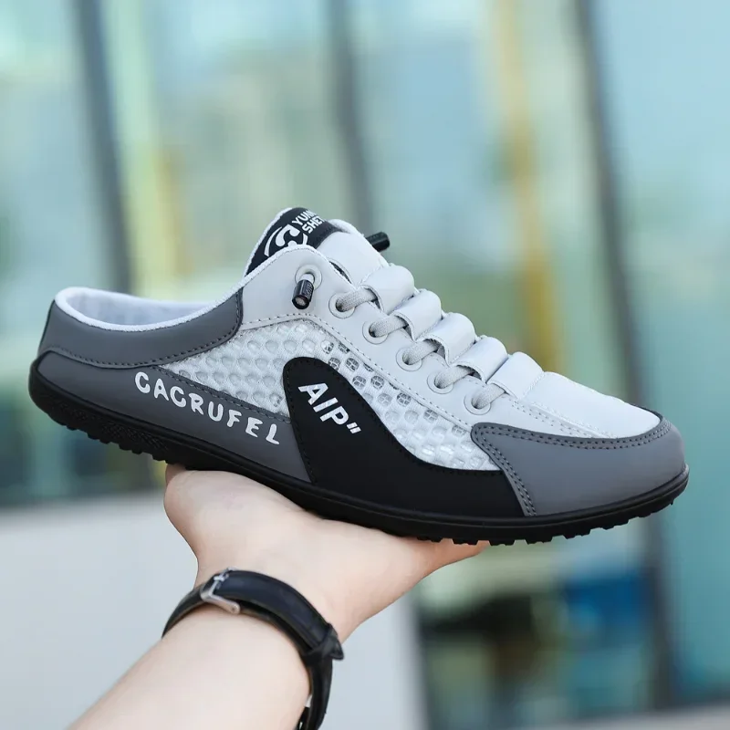 Men's Fashion Soft-soled Half Slippers Summer Men Trendy Bottom Casual Shoes Soft Sole Support Shoes Sneakers Zapatos De Hombre soft slippers,summer slippers