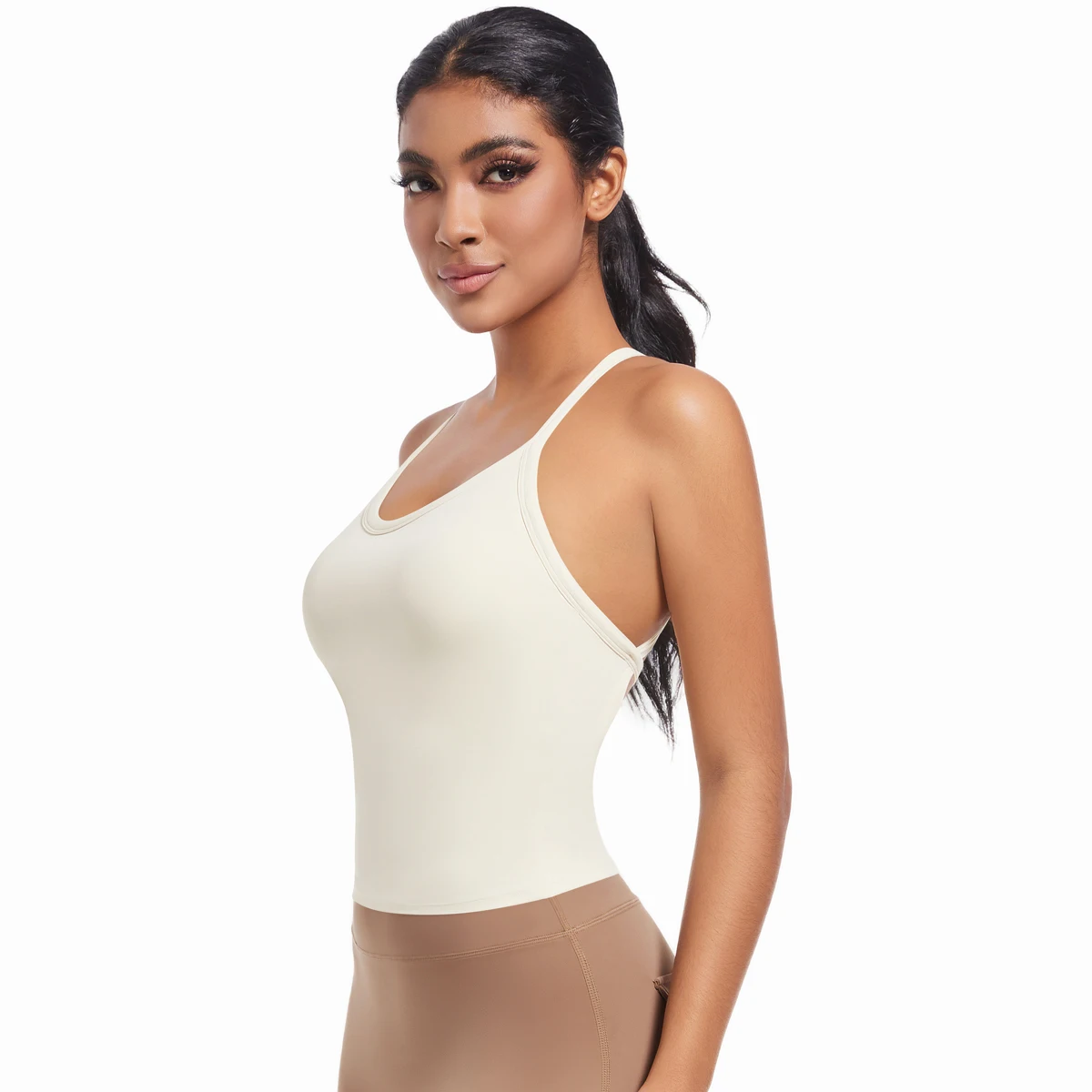 Yoga Bra Underwear Women Summer Shockproof Bra Beautiful Back Sports Running External Wear Training Fitness Yoga Tank Top Bra 2