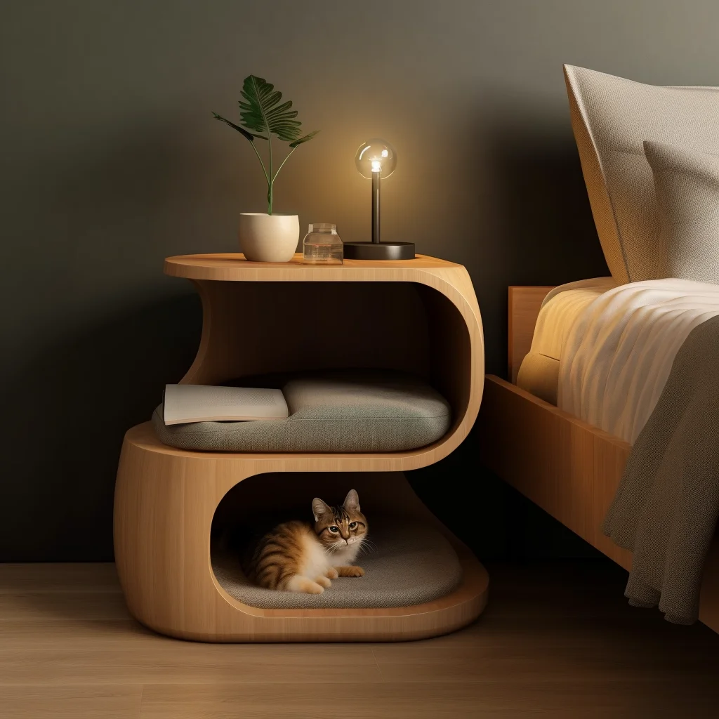 

Cat Kennel Tea Table Bedside Table Home Decoration Integrated