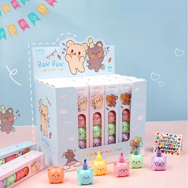 9pcs in a set Kawaii Cute Blue Bear kids stationery sets for