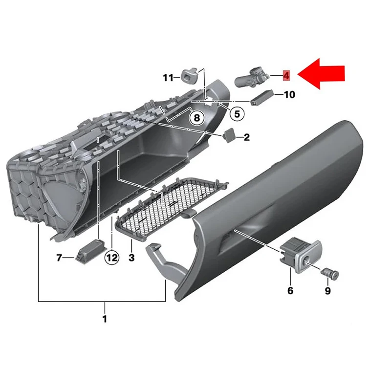 Baificar BMW 미니 F55 F56 1 3 시리즈 F20 F21 M3 M4 용 장갑 상자 댐퍼 51169227250, 신제품