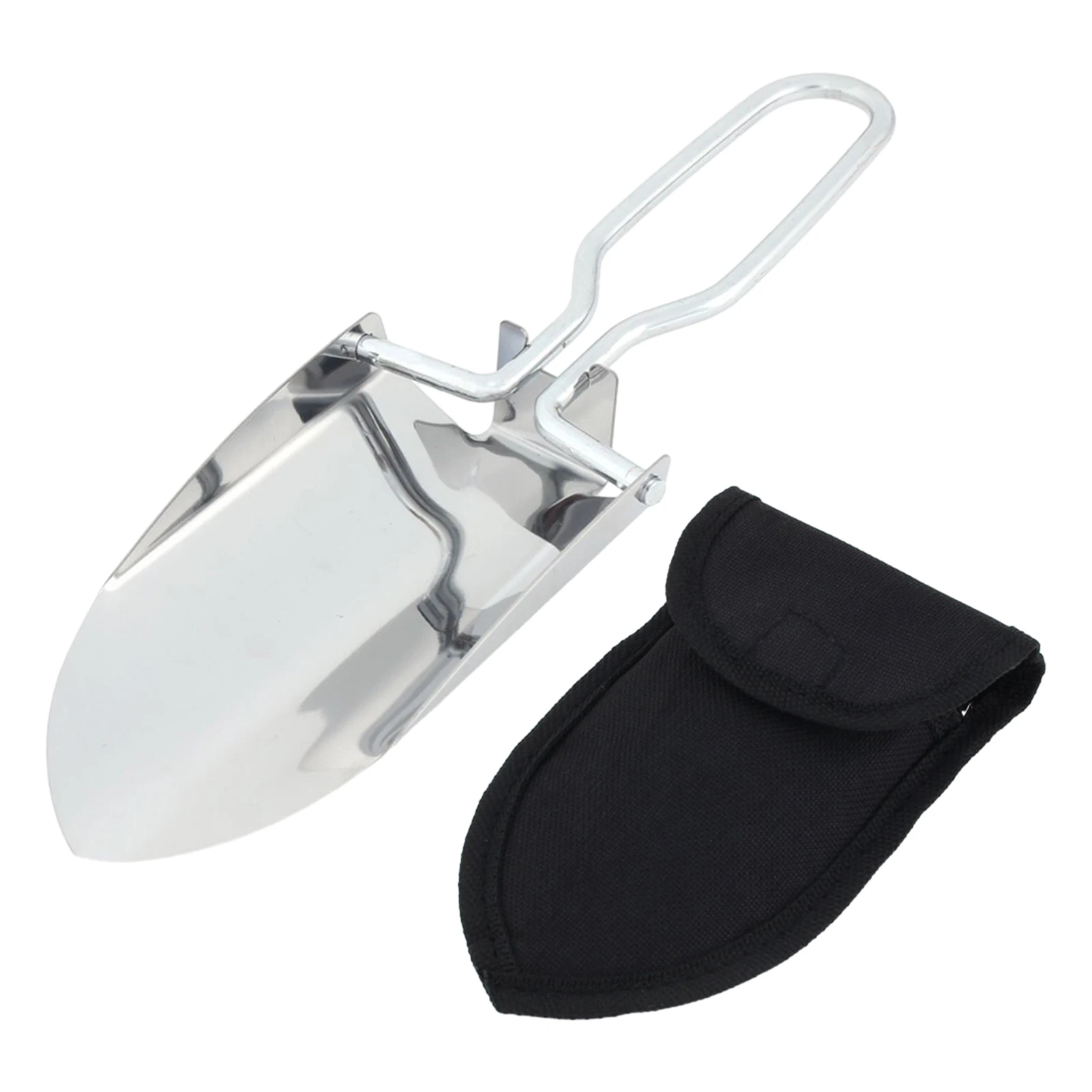 

With Carry Pouch Practical Trenching Camping Backpacking Mini Multifunctional Handheld Folding Shovel Stainless Steel Gardening