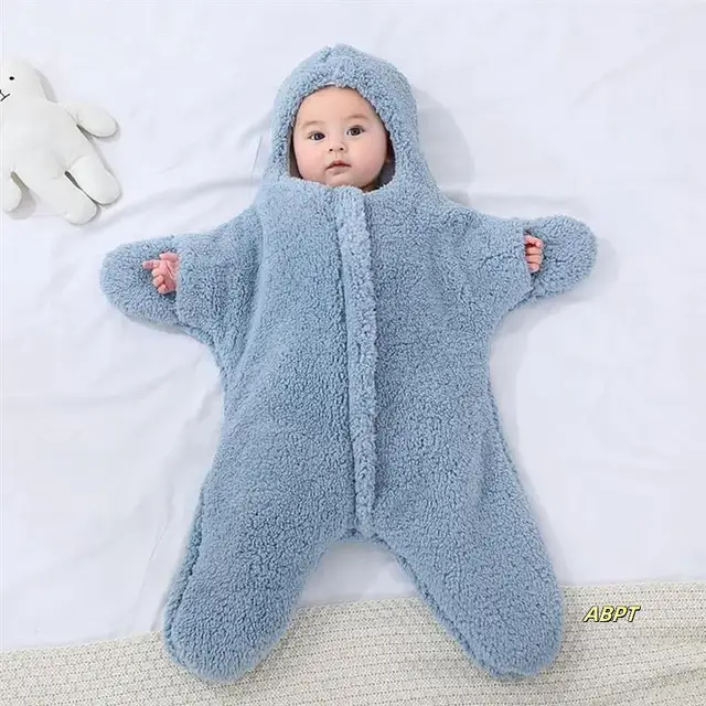 Starfish Baby Sleeping Bag Starfish Onesie Starfish Swaddle Sack For Newborn Infant Plush Swaddle Blanket Stroller 3