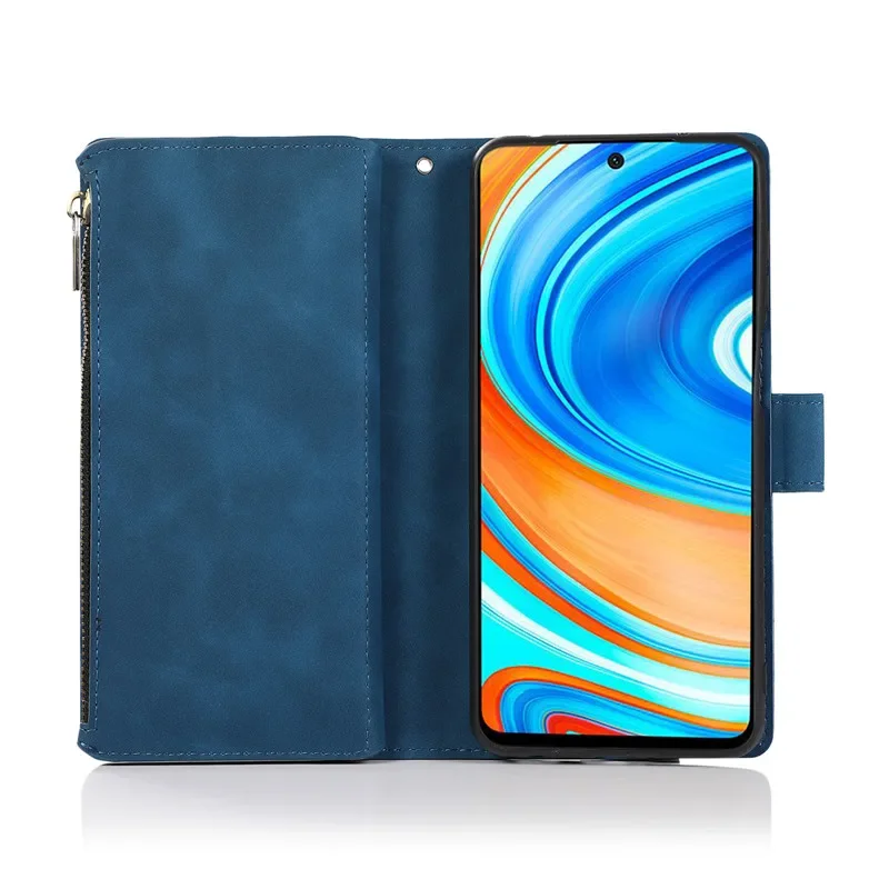 Premium Retro Flip Leather Zipper Wallet Card Case Cover