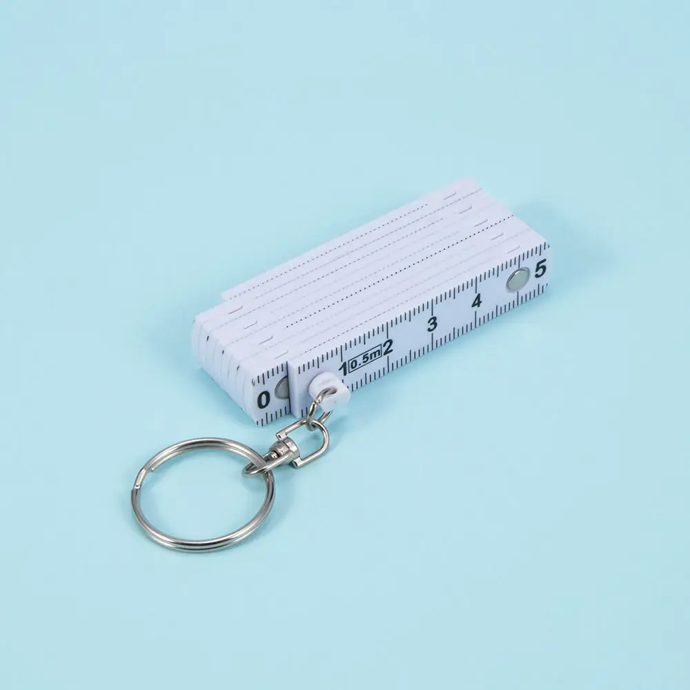 

Plastic 50cm Key Finder Ruler Tape Folding Measuring Tool Key Chains Key Ring Measure Carpenter