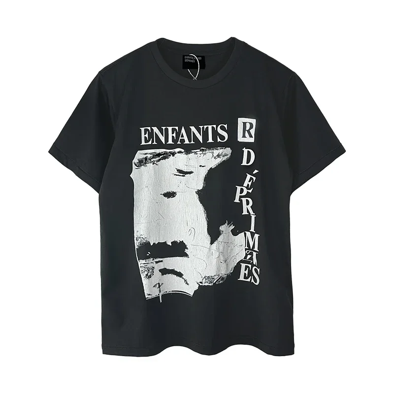 American High Street ERD Melancholy Rich Second Generation Retro Printing Short Sleeve Summer Loose Casual Trend Couple T-shirt 4