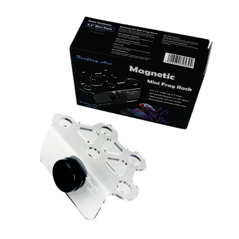 Reefing Art Super Clear Acrylic Magnetic Coral Frag Plugs Rack Holder Fish Tank 15-20MM Glass Thickness aquarium accessories