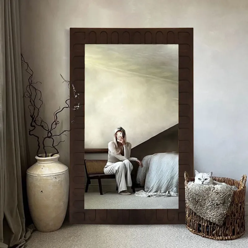 กระจกตกแต่งห้องน้ำ กรอบสี่เหลี่ยม ของตกแต่งบ้าน กระจกพกพา กระจกติดผนังแบบเต็มตัว ร้านขายกระจกตกแต่ง 1