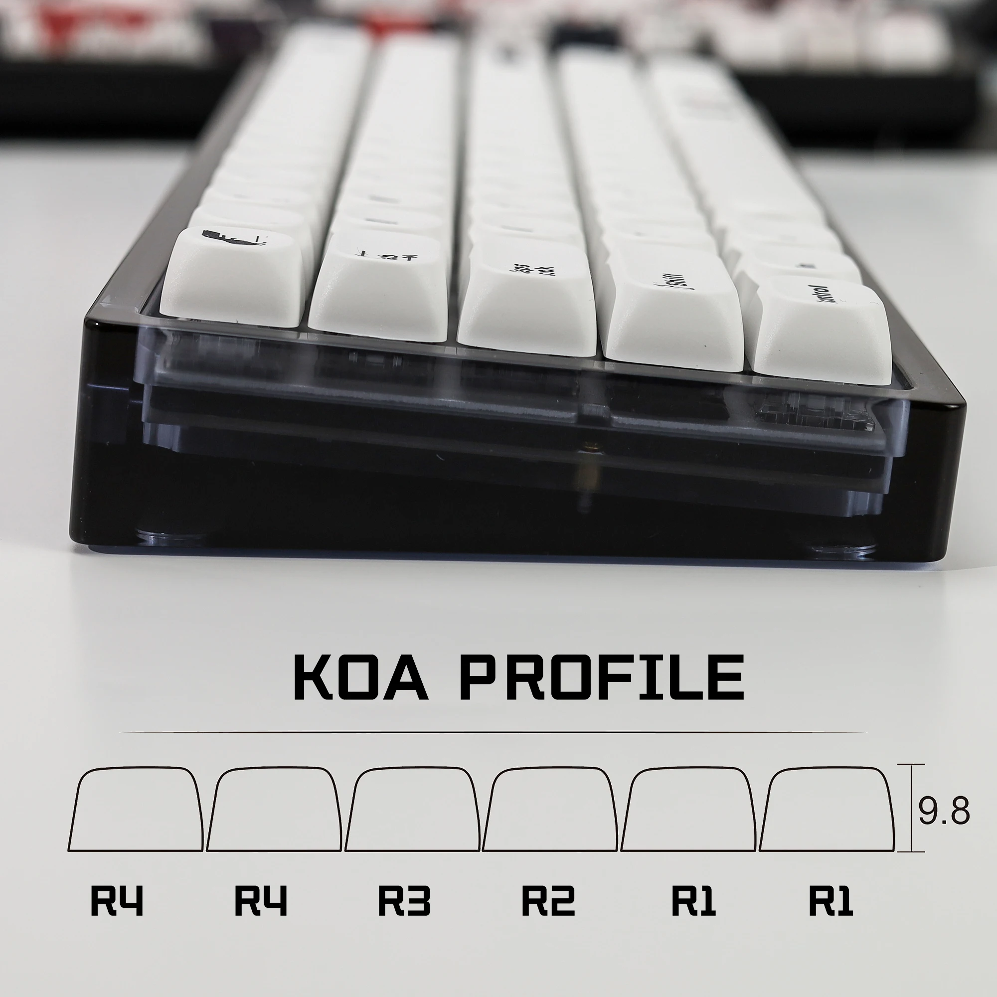 KBDiy GMK 미니멀 키캡 KOA 프로필 화이트 테마 미니멀리스트 스타일 PBT 키캡 체리 MX 스위치 60 기계식 키보드 게임용