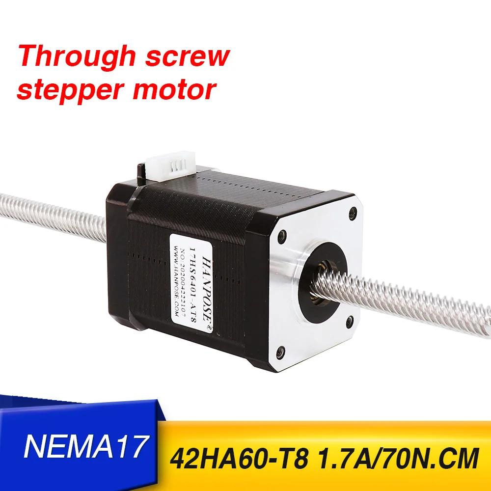 

Роликовый шаговый двигатель NEMA 17 42HA60-T8*8 100 мм, линейный шаговый двигатель А, 70 н, см, аксессуары для 3D-принтера