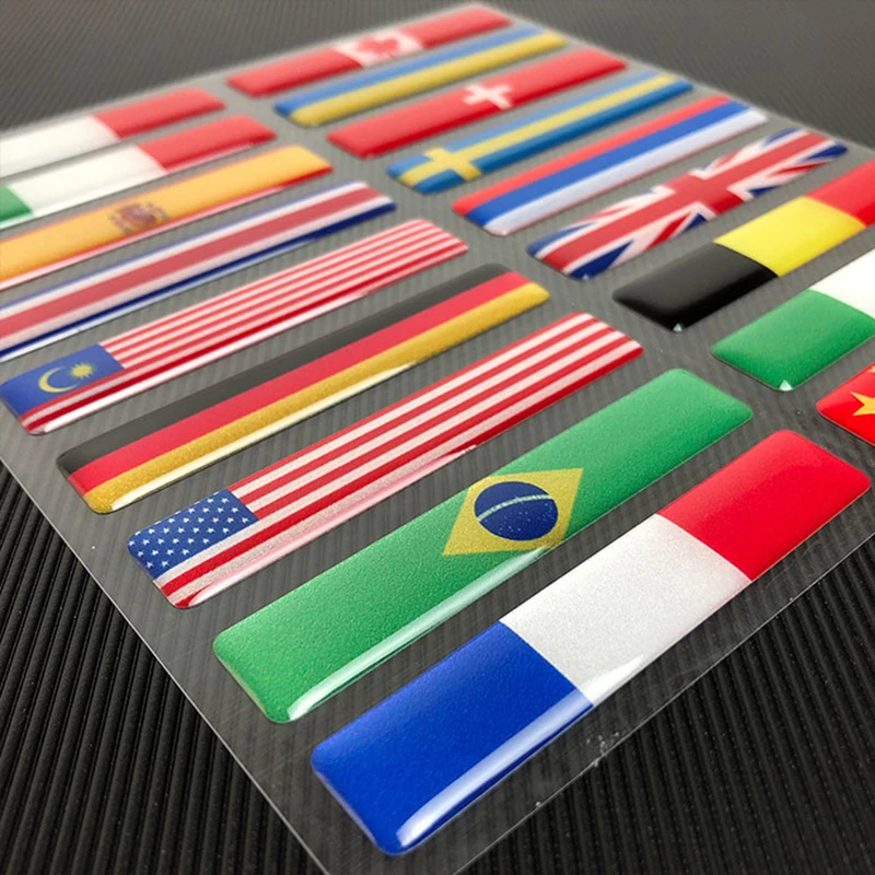 3D Reflective National Flag Car Motorcycle Stickers CF Moto Cross Motocross Accessories Cafe Racer Motocykl Sissy Decal Pit Bike flsun super racer efforter 3d printer accessories sr effector 24v heating tube temperature sensor extrusion head parts wholesale