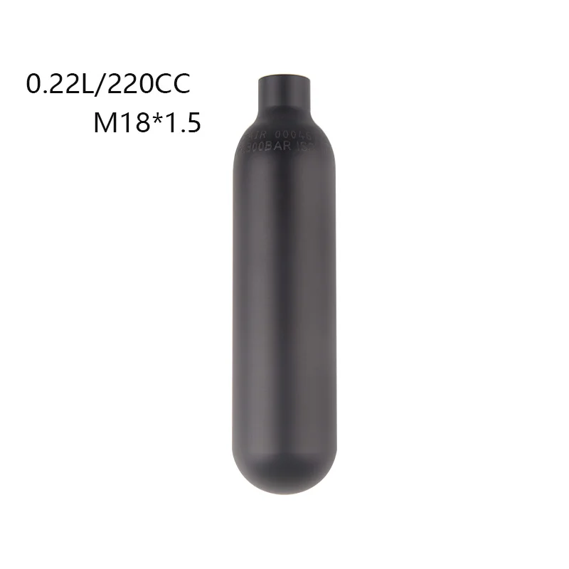 Cilindro Pneumático Hpa para Mergulho Aquarium Garrafas de Alumínio Estação do Tanque de ar Gás de Mergulho 200bar 3000psi 0.22l 220cc