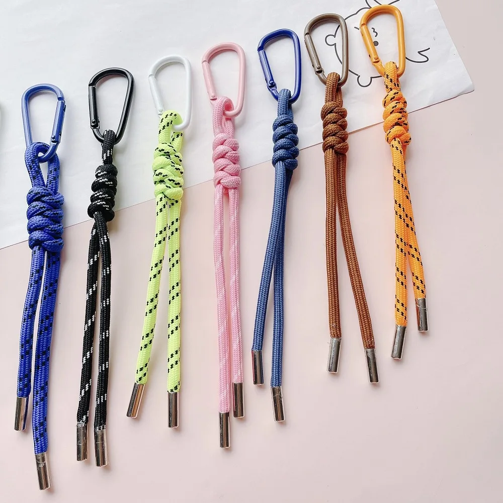 Braided Lanyard Keychain Colorful Braided Lanyard Keychain For Phone Case Decoration Women Chic Bag Pendant Kpop DIY Key Chains Friend Couple Gift