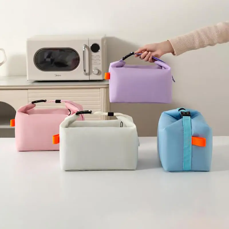 Portable Insulated Lunch Bag with Aluminum Foil Lining for Food Storage and Picnics
