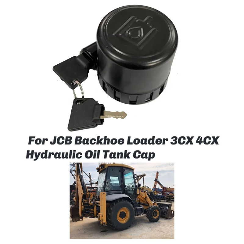 AAAN-Hydraulic Filter Cap With 2 Keys For JCB Backhoe Loader 3CX 4CX Hydraulic Oil Tank Cap 32/925421 32-925421