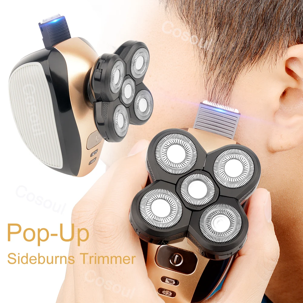 Men Shaver Rechargeable with Bald head is ເຫມາະສໍາລັບ Hair Shaver Body Hair Trimmer Uellow