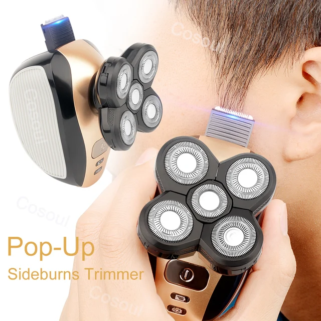 Men Shaver Rechargeable with Bald Head is suitable for Hair Shaver Body Hair Trimmer Uellow
