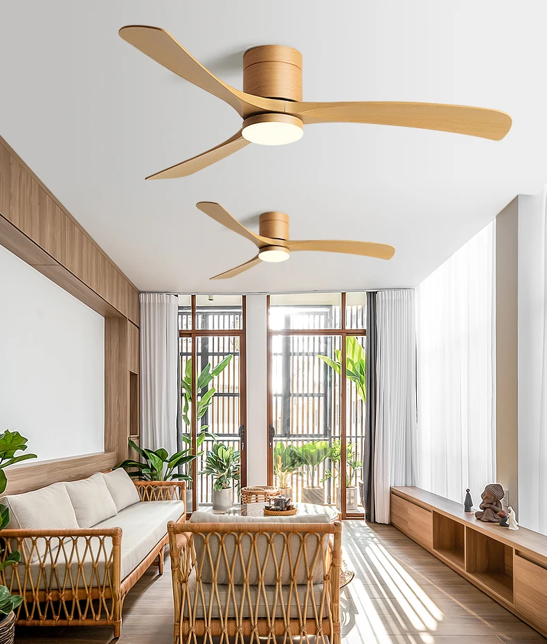 38/46/52/56 Inch Ceiling Fan with Light Super-Silent Ideal for Bedroom Dining Living Room & Office with remote