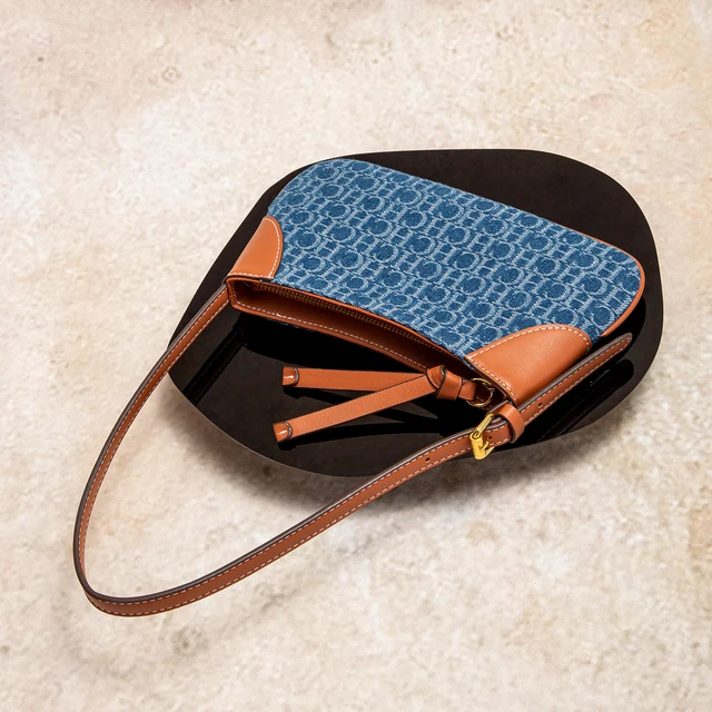 CHCH Women's Handbag 2025 Summer Cowboy Splicing Design Phone Bag Simple Commuter Underarm Bag Wallet 5