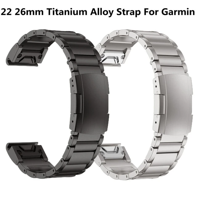 Correa de titanio de 26mm y 22mm para Garmin Fenix 6/6X/6XPro/7/7X/5/5X/5xplus/3,  correa de liberación de Metal para Forerunner 945 935 - AliExpress