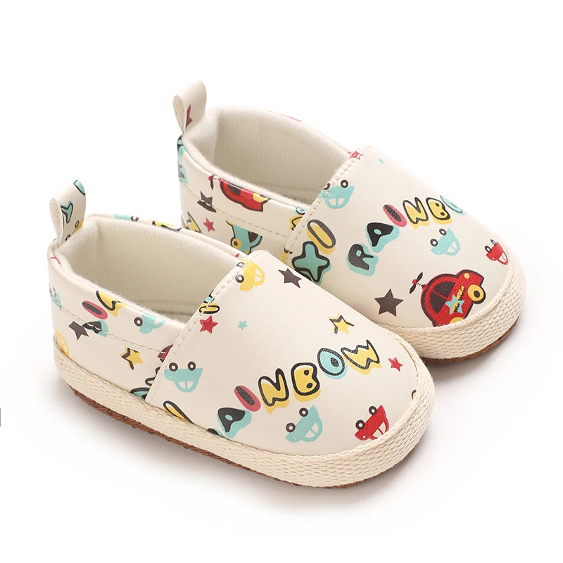 Newborn Baby Cartoon Graffiti Casual Canvas Sole Anti Slip Baby Shoes First Walking Children's Shoes