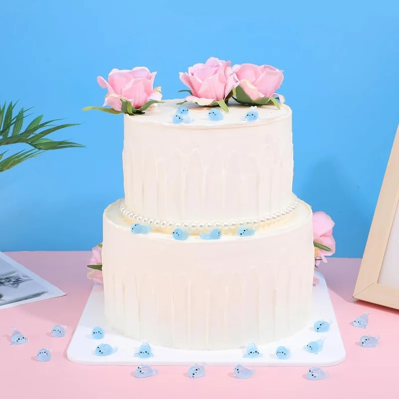 10PCS Night Light Mini Seal Statues Resin Animal Fairy Tale Garden, Aquarium, Potted Plants, Desktop Display DIY Crafts Cute